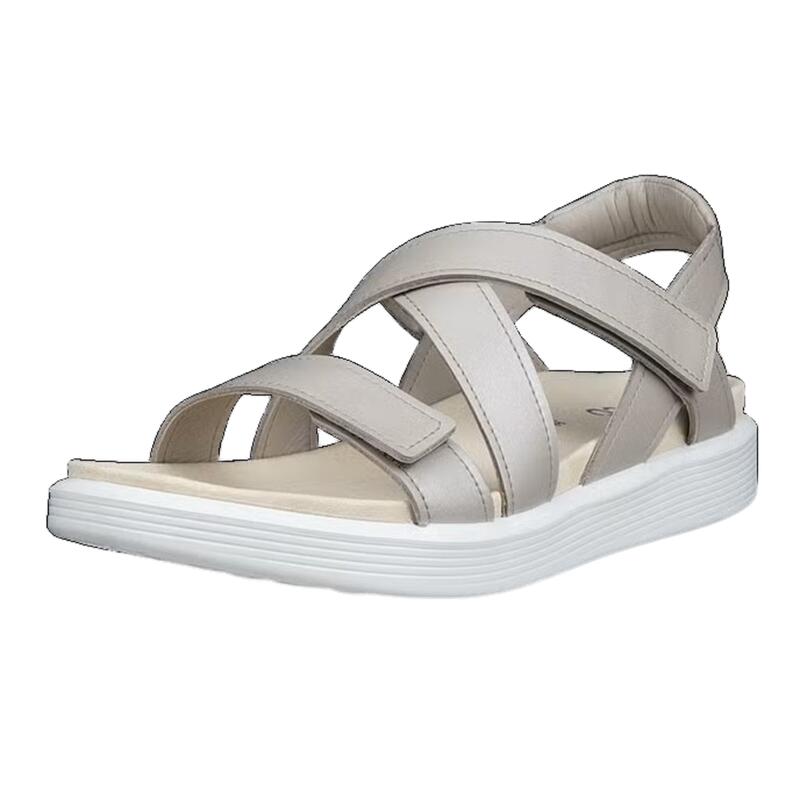 【ecco 山びこ】23881361564 Soft Sandal Women ウィメンズ クロスストラップサンダル GOLD ゴールド\u003cBR\u003eトリプルストラップ サンダル  履き分かりやすい 歩き分かりやすい 疲れにくい 軽さ\u003cBR\u003eレディース お上さん靴 分かりやすい 今めかしい 愛くるしげ かっこいい 雅びやか 成年者 スポーティ