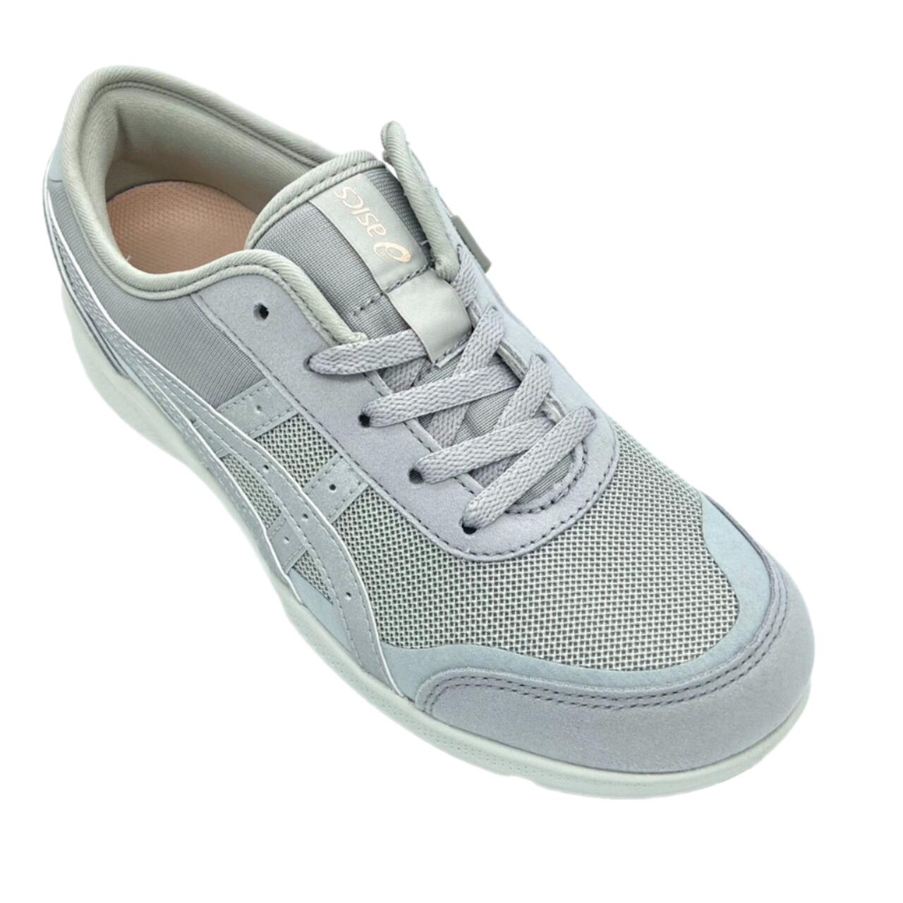 【ASICS アシックス】HADASHIWALKER ハダシウォーカー 1292A066 020 ライトグレー/シルバー ウォーキングシューズ 内側ファスナー サイドジップ 歩きやすい 履きやすい 疲れにくい スニーカー スポーティ 婦人靴 レディース 軽量 裸足 シンプル おしゃれ 3E相当