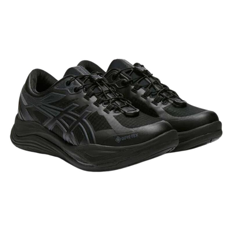 【asics WALKING】1293A044 ゲルライドウォーク GORE-TEX2 防水 透湿 2E相当 001 ブラックスニーカー ゴアテックス コードロック ウォーキングシューズ リップストップ調メンズ 紳士靴 ローカット シンプル ウェルネスウォーカー アシックスウォーキング｜Ｆｉｎｅ Ｗａｌｋ
