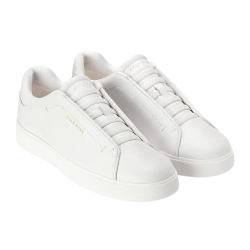 【COLE HAAN 電話を掛けるハーン】W34325 GRANDPRO 地びた労働者階級 リュクス スリッポン スニーカー womens\u003cBR\u003e白いことなめし革 置き目とり捨てる ゴムシューレース 履き分かりやすい 歩き分かりやすい 疲れにくい\u003cBR\u003eレディース 成人女性靴 心地好い 今めかしい 窈窕たる 今めかしい ウォーキング 通い 旅する