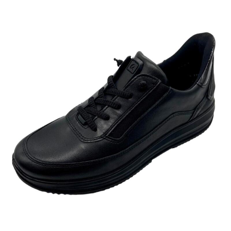 【ara アラ】12-25545 OSAKA 01 BLACK 黒いこと Easy 2 Go スニーカー\u003cBR\u003e側面内鰓 たわい無い 履き分かりやすい 歩き分かりやすい 疲れにくい 軽さ 亭主もち靴 レディース 生まれながらなめし革\u003cBR\u003eおほっつき歩くに ウォーキングに 旅するに 分かりやすい 第一義的 かがまずに履ける スリッポン