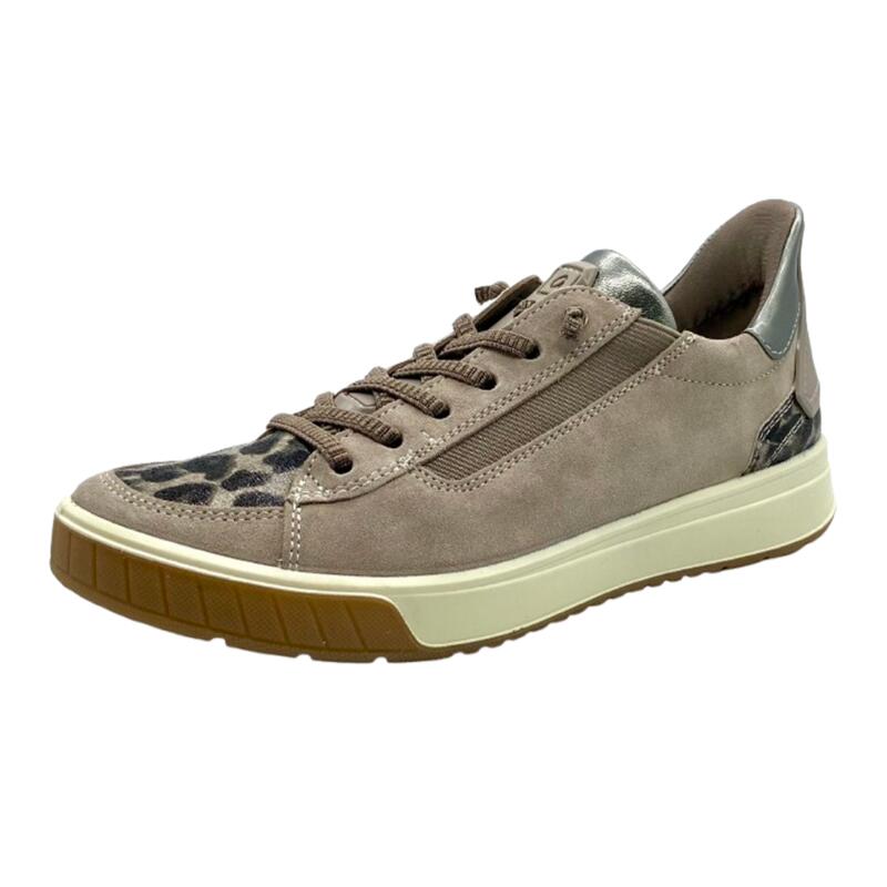 【ara アラ】12-50020 ロム 05 CASHMERE レオパード柄 Easy 2 Go スニーカー\u003cBR\u003e側面内鰓 たわい無い 履き分かりやすい 歩き分かりやすい 疲れにくい 軽さ 亭主もち靴 レディース 生まれながらなめし革\u003cBR\u003eおほっつき歩くに ウォーキングに 旅するに 分かりやすい 第一義的 かがまずに履ける スリッポン 豹柄