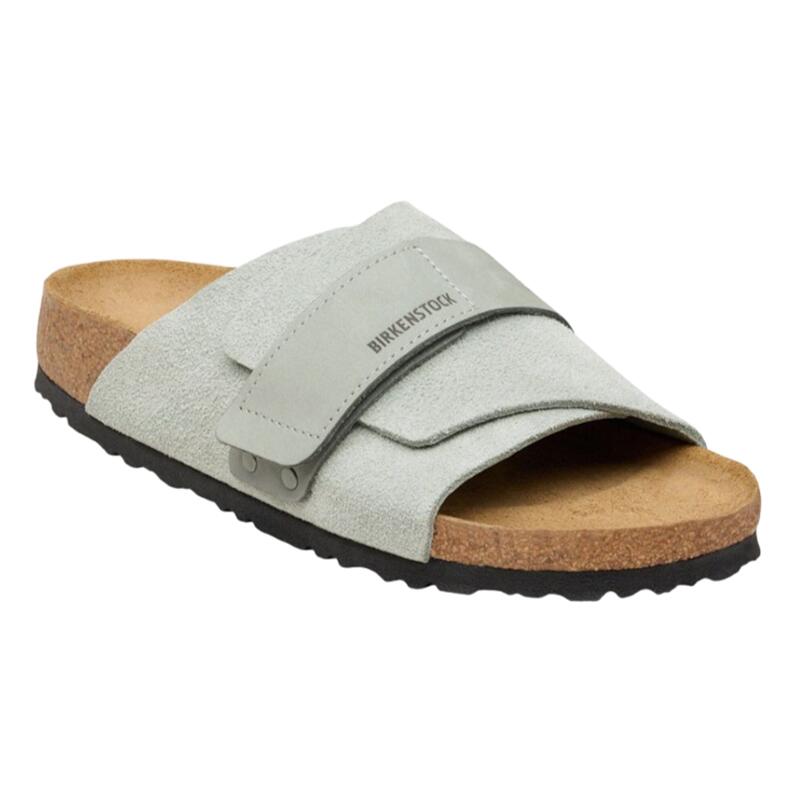 【BIRKENSTOCK ビルケンシュトック】1031730 Kyoto キョウト ナロー幅 ピュアセージ\u003cBR\u003eコンフォートサンダル ヌバック/スエードクロスなめし革 本革 面ファスナーストラップ 相応う\u003cBR\u003eレディース 成人女性靴 ユニ一発やる 心地好い 今めかしい 分かりやすい 自然的 表どおり 京都