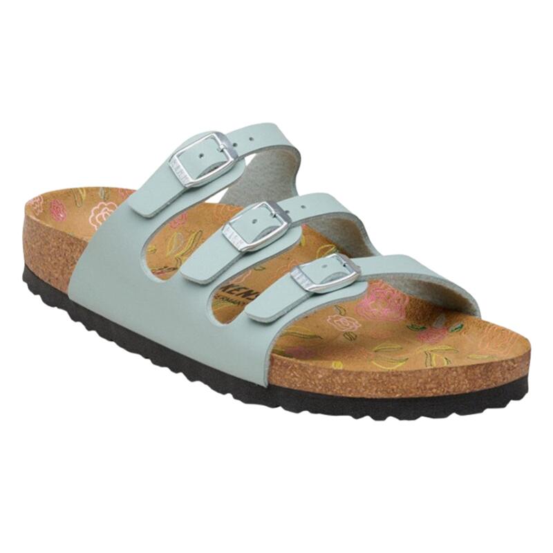 【BIRKENSTOCK ビルケンシュトック】1031661 FLORIDA フロリダ州 ナロー幅 ピュアセージ\u003cBR\u003eBIRKOFLOR ビルコフロー キルク EVA 軽さ トリプルストラップ コンフォート\u003cBR\u003eレディース お上さん靴 サンダル 分かりやすい 自然的 心地よい 愛くるしげ 今めかしい