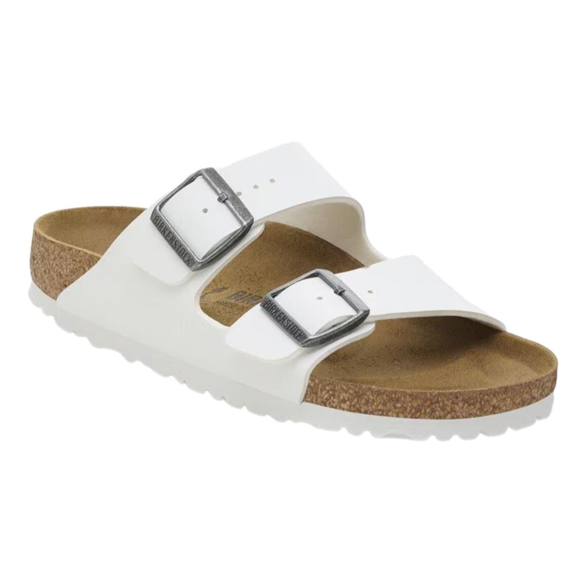 【BIRKENSTOCK ビルケンシュトック】 552681 ARIZONA アリゾナ BIRKOFLOR ビルコフロー WHITE ホワイト 白 レギュラー幅 サンダル ダブルストラップ 二本ベルト クロッグ シンプル ナチュラル カジュアル おしゃれ 履きやすい 歩きやすい ファッション ドイツ製