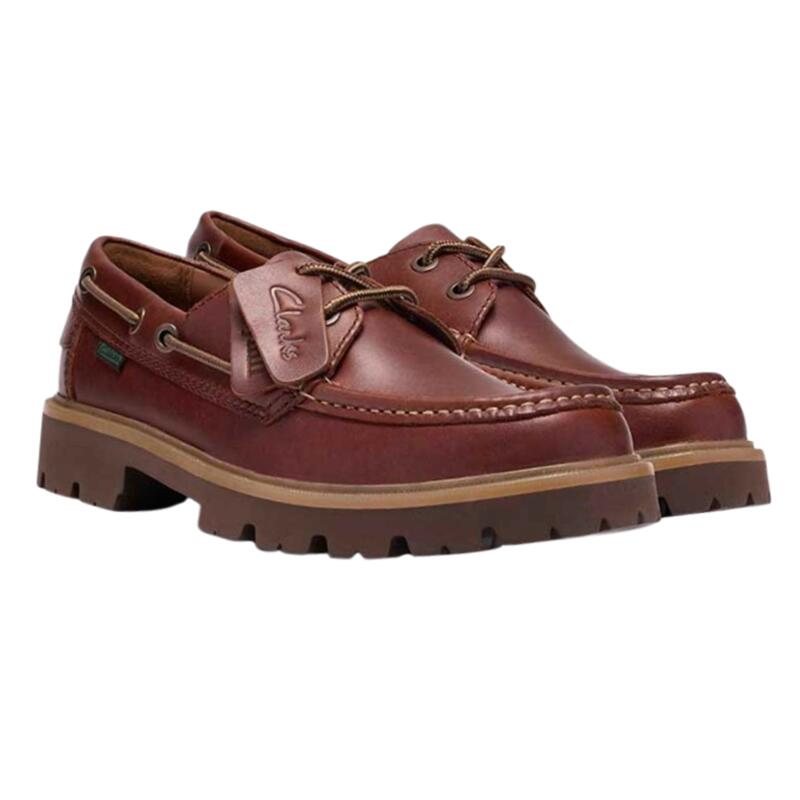 【Clarks クラークス】Cleyhill Boat セイヒルボート ブラウンボートシューズ 天然皮革 セメンテッド式 デッキシューズ サマーシューズメンズ 紳士靴 クラシック カジュアル ビジネス シンプル 旅行 おしゃれ 父の日｜Ｆｉｎｅ Ｗａｌｋ