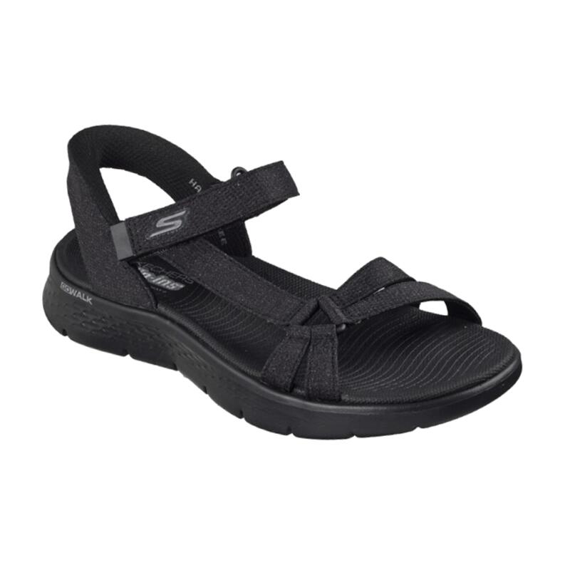 【 SKECHERS スケッチャーズ 】141481 スリップインズ ゴーウォーク フレックス SD イルミネイト BBK ブラックスポーツサンダル ストラップ 履きやすい 歩きやすい 疲れにくい 軽量 2E婦人靴 レディース おしゃれ シンプル カジュアル スポーティ スポサン｜Ｆｉｎｅ Ｗａｌｋ