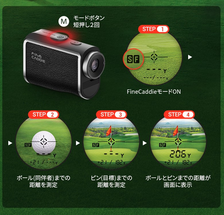 ゴルフ距離計 ＼3点間距離測定／J5mini ゴルフ距離計測器 レーザー