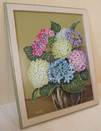 楽天市場 トールペイント ご自分で描く図案付無塗装白木素材 Cwk 235 紫陽花 ファインホーム