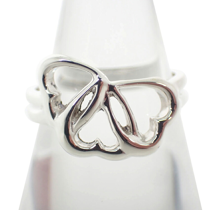 【中古】TIFFANY/ティファニー 925 トリプルハート リング /10号/j205-2｜ジュエラー チック
