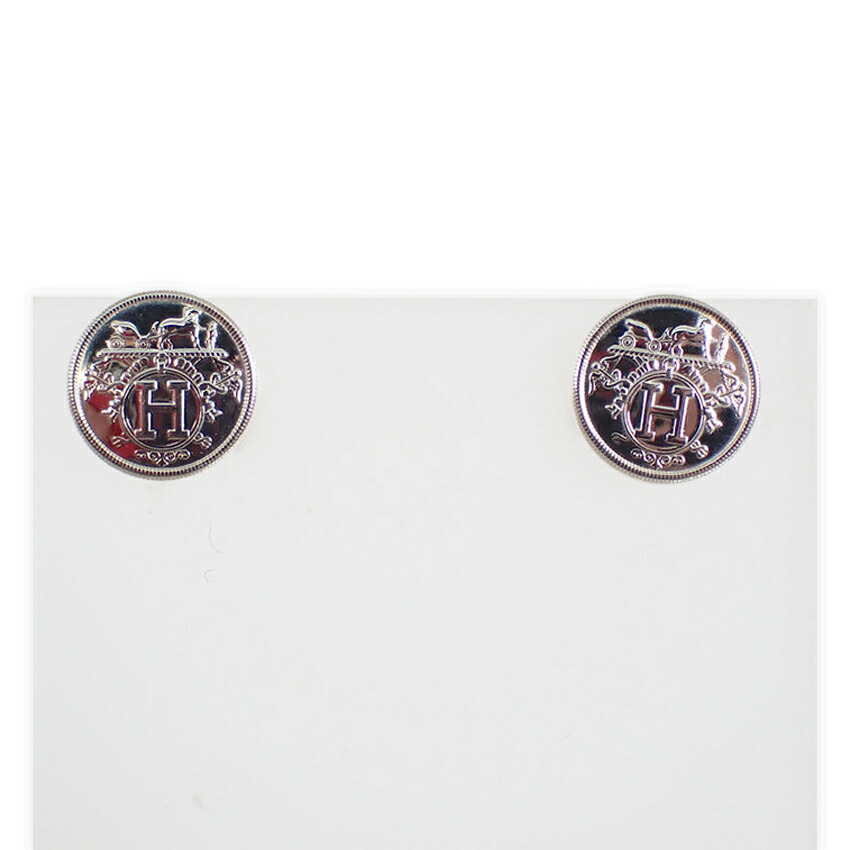 【中古】HERMES/エルメス エクスリブリス ピアス TPM SV925/j265-4|ジュエラー チック