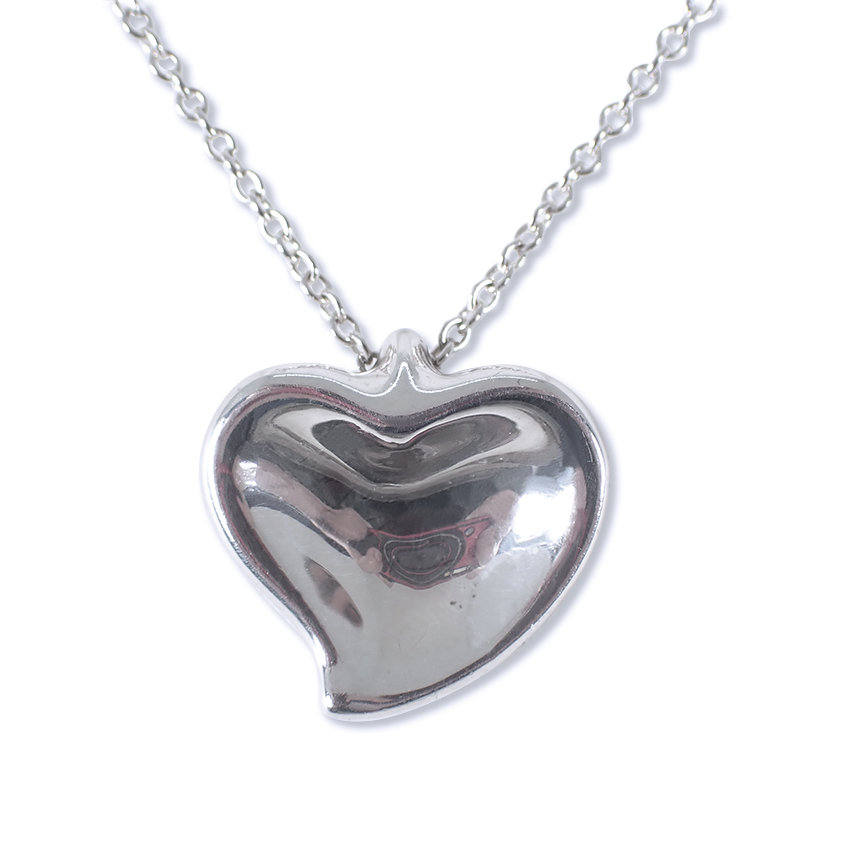 【中古】TIFFANY/ティファニー 925 フルハート ペンダント/ネックレス/j116-5