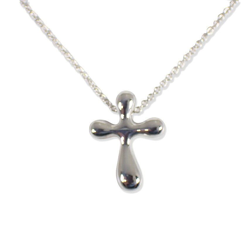 【中古】TIFFANY/ティファニー/Ag925/ティアドロップクロス/ペンダント/j179-5