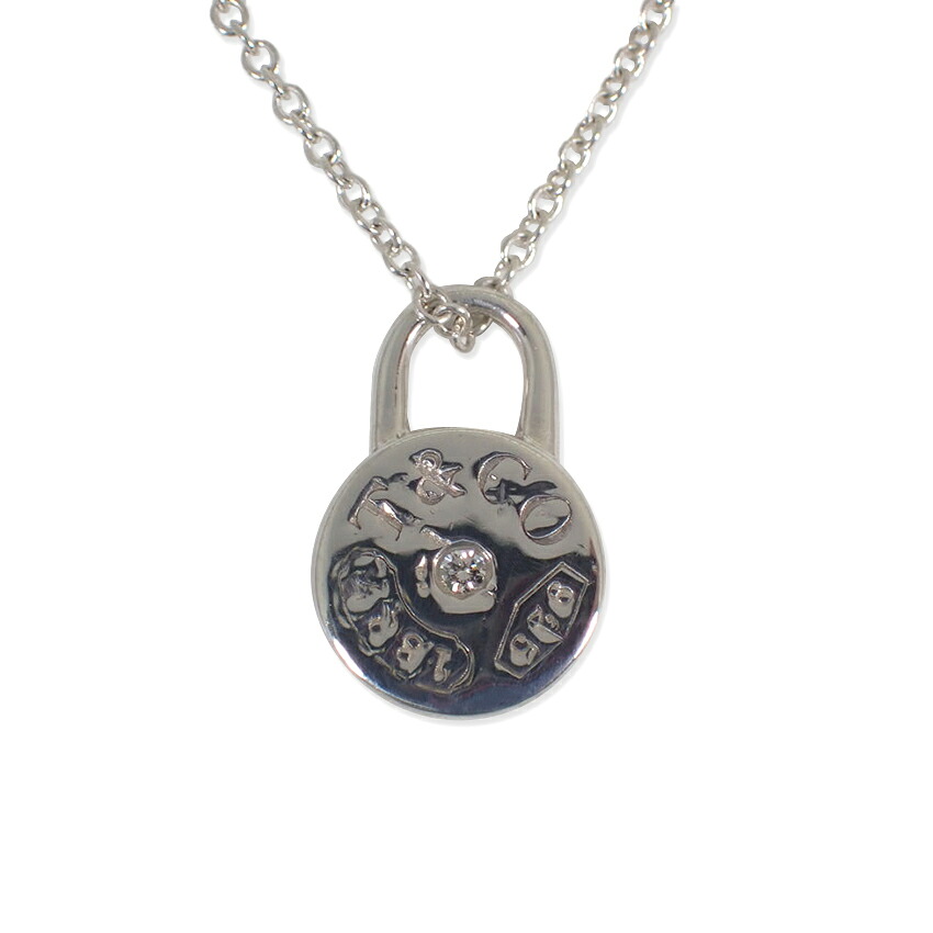 【中古】TIFFANY/ティファニー 925 ダイヤ/1pc 1837 ラウンドロック ペンダント/ネックレス/j133-6|ジュエラー チック