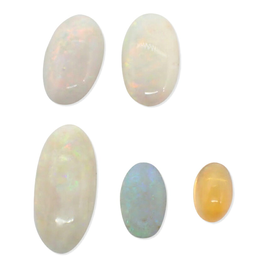 【中古】乳白色5点 ルース/lu1-6
