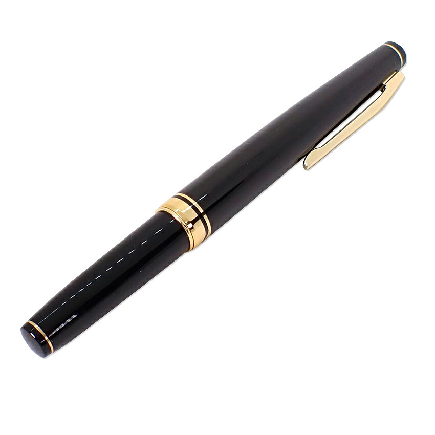 【中古】PLATINUM/プラチナム 万年筆 ペン先１８K ブラック&times;ゴールド/j269-7｜ジュエラー チック 7,488円