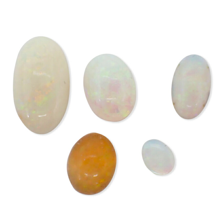 【中古】乳白色5点 ルース/lu1-7