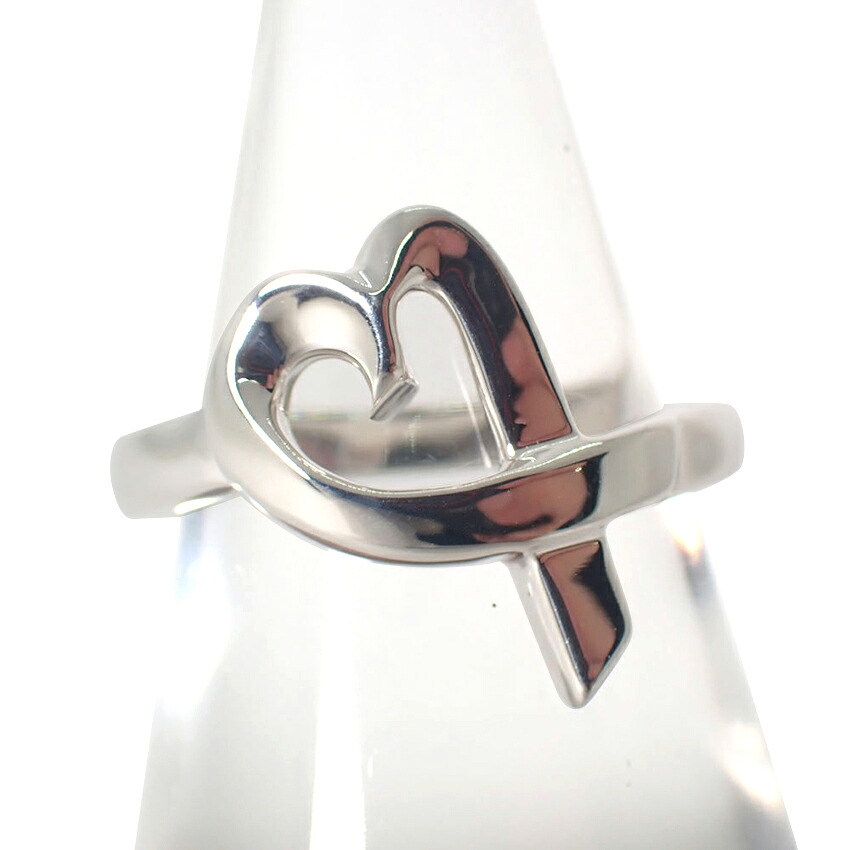 【中古】TIFFANY/ティファニー 925 ラビングハート リング/9号/j117-8｜ジュエラー チック