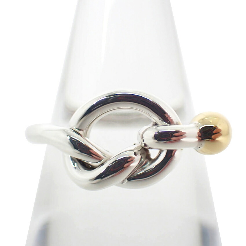 【中古】TIFFANY/ティファニー/シルバー925/750/ラブノット/リング/7.5号/j130-8