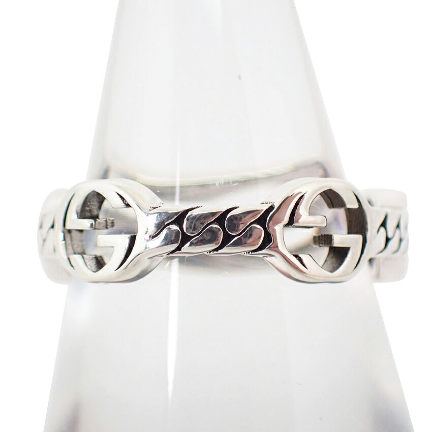 【中古】GUCCI/グッチ 925/インターロッキング/G/リング/13号/j51-9