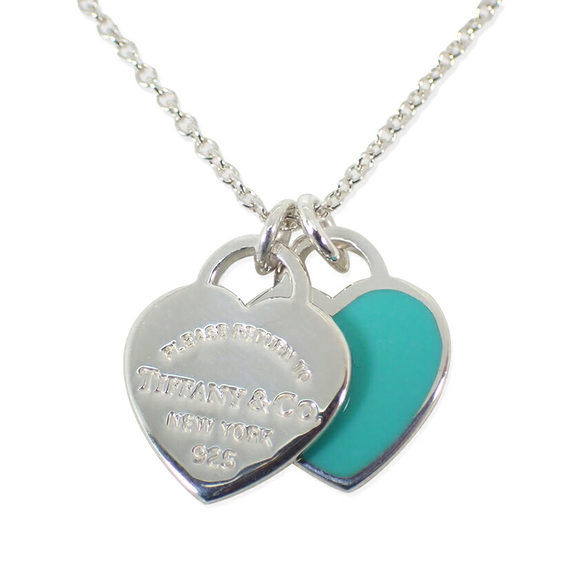 【中古】TIFFANY/ティファニー 925/エナメル リターントゥティファニー ダブルハートタグ ペンダント/j178-10