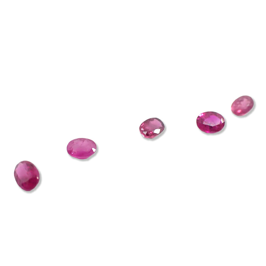 天然ルビー/ルース/5PC/1.435ct/鑑定済//j108-25|ジュエラー チック