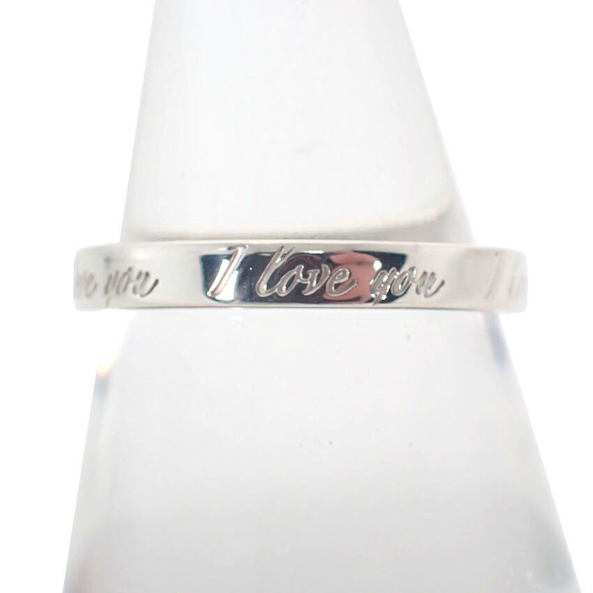 【中古】TIFFANY/ティファニー 925 ノーツ ナロー I love youリング /12号/j156-42