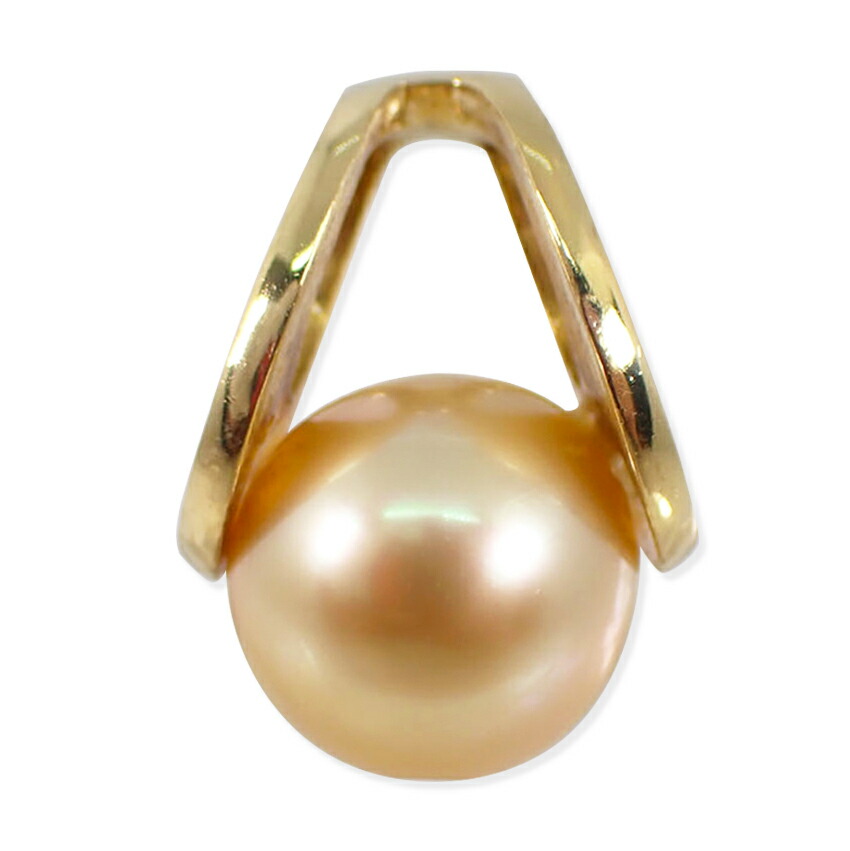【中古】TASAKI/タサキ K18 南洋白蝶ゴールデンパール/ダイヤ ペンダント/j149-90