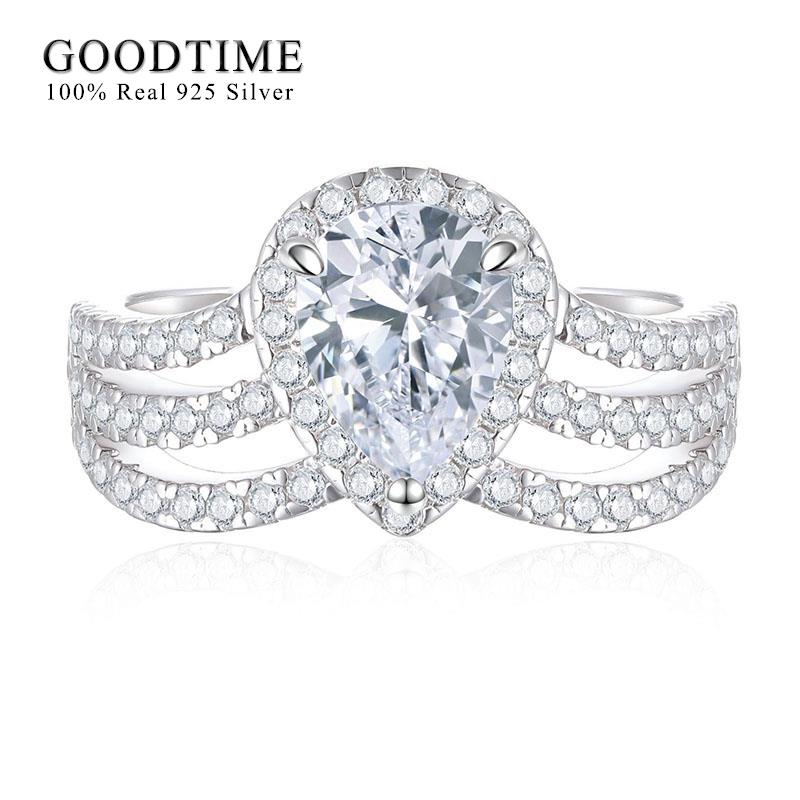 【送料無料】 】 指輪 リング ジルコニア シルバー ピック レディース 贅沢 ピュア 100% 925 スターリング 1.5 Ct キュービック ジルコン エンゲージメント バンド 記念日 ジュエリー ギフト 結婚式 ウェディング