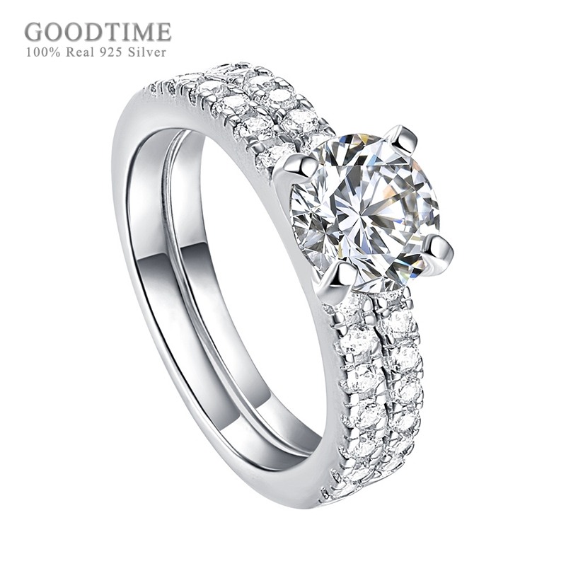 【クーポン利用で14790円】 指輪 リング ラインストーン ジルコニア シルバー レディース 贅沢 925 スターリング 結婚式 ウェディング ジルコン ファッション 婚約 ジュエリー ガール ブライド ドレス 上｜FineJewelrys 14,378円