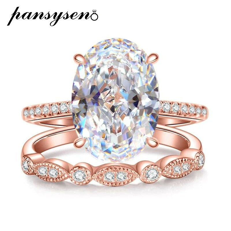 【送料無料】 】 指輪 リング ダイヤモンド ゴールド シルバー レディース 9ct 放射 カット シミュレーション モイサナイト セット 925 スターリング 18K ローズ プレート 結婚式 ウェディング
