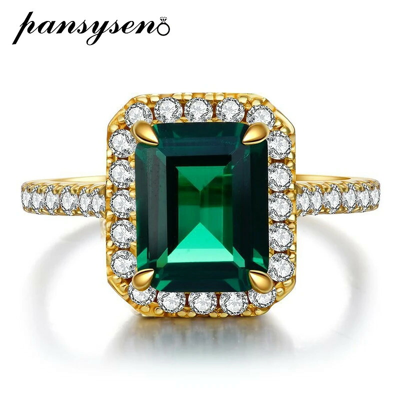 【送料無料】 】 指輪 リング ダイヤモンド エメラルド ビンテージ ゴールド シルバー レディース 925 スターリング 3ct ハイ カーボン 18K プレート 結婚式 ウェディング パーティ ジュエリー ギフト 8,618円