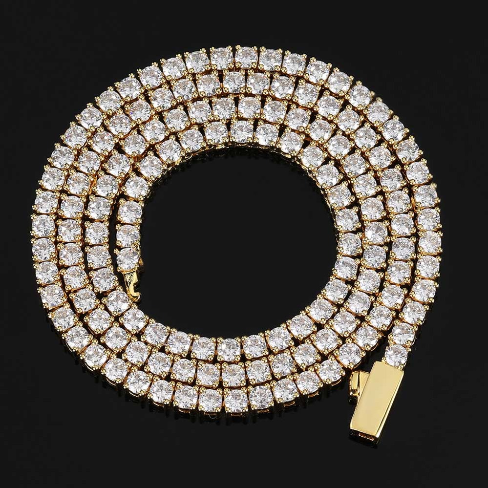 【クーポン利用で7150円】 ネックレス ジルコニア コッパー チェーン カッパー テニス ネーム レディース メンズ 3mm 4mm 5mm 1 スポーツ キラキラ ジルコン マテリアル ヒップ ホップ アイス アウト ジュエリー フリー 刻印|FineJewelrys