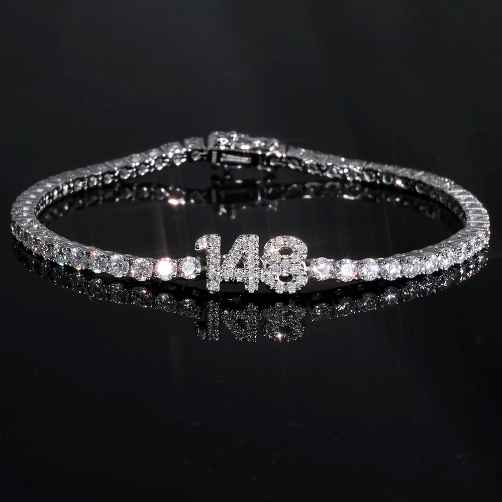 【送料無料】 ブレスレット チェーン シルバー カスタム ヒップ ホップ ジュエリー バングル アクセサリー レディース 女性 モアサナイト ギフト プレゼント｜FineJewelrys