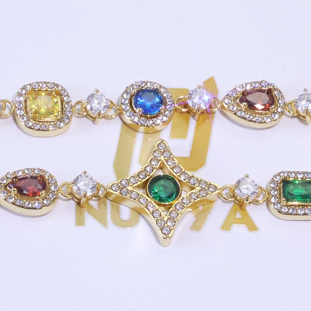 【送料無料】 ネックレス ペンダント ステンレス スチール ジェムストーン チェーン ゴールド ジオメトリー ブレスレット アクセサリー ジュエリー レディース|FineJewelrys