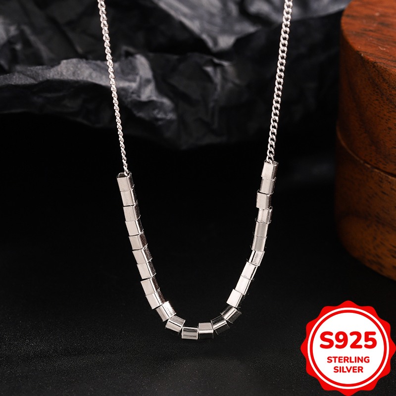 【送料無料】 ネックレス ペンダント S925 シルバー スクエア ジオメトリック レディース 女性 アクセサリー ジュエリー 記念日 パーティー ギフト｜FineJewelrys