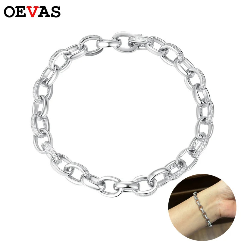 【クーポン利用で76240円】 【クーポン利用で76240円】 ブレスレット シルバー チェーン リング レディース メンズ 12mm フル モイサナイト 100% S925 スターリング カップル パーティ ファイン ジュエリー ギフト 38,246円