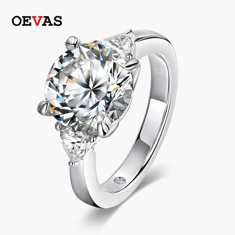 【送料無料】 】 指輪 リング ダイヤモンド シルバー D レディース 100% 925 スターリング 4cttw カラー モイサナイト 婚約 結婚式 ウェディング バンド ファイン ジュエリー ギフト