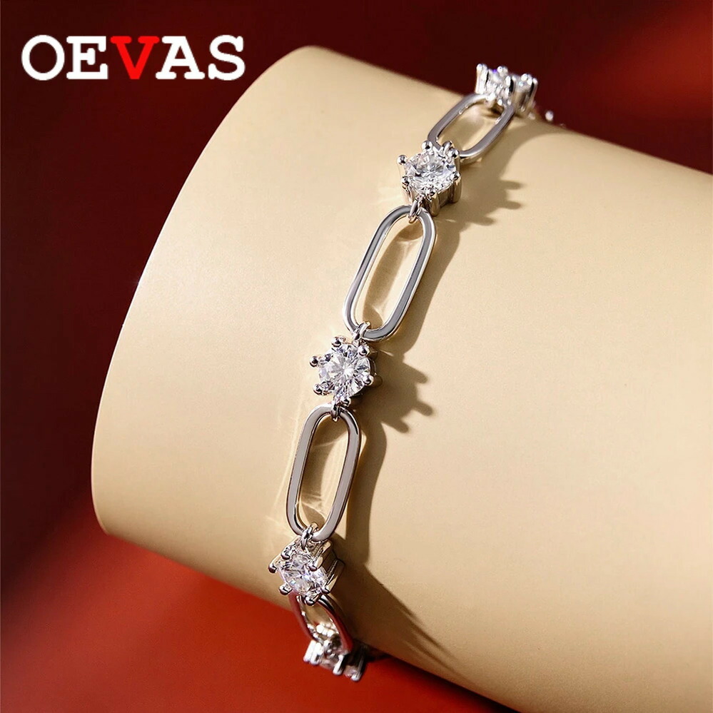 【クーポン利用で46680円】 【クーポン利用で46680円】 ブレスレット シルバー リング レディース 4mm .3ct GRA フル モイサナイト 925 スターリング 結婚式 ウェディング 輝く スパークリング パーティ ジュエリー 31,642円