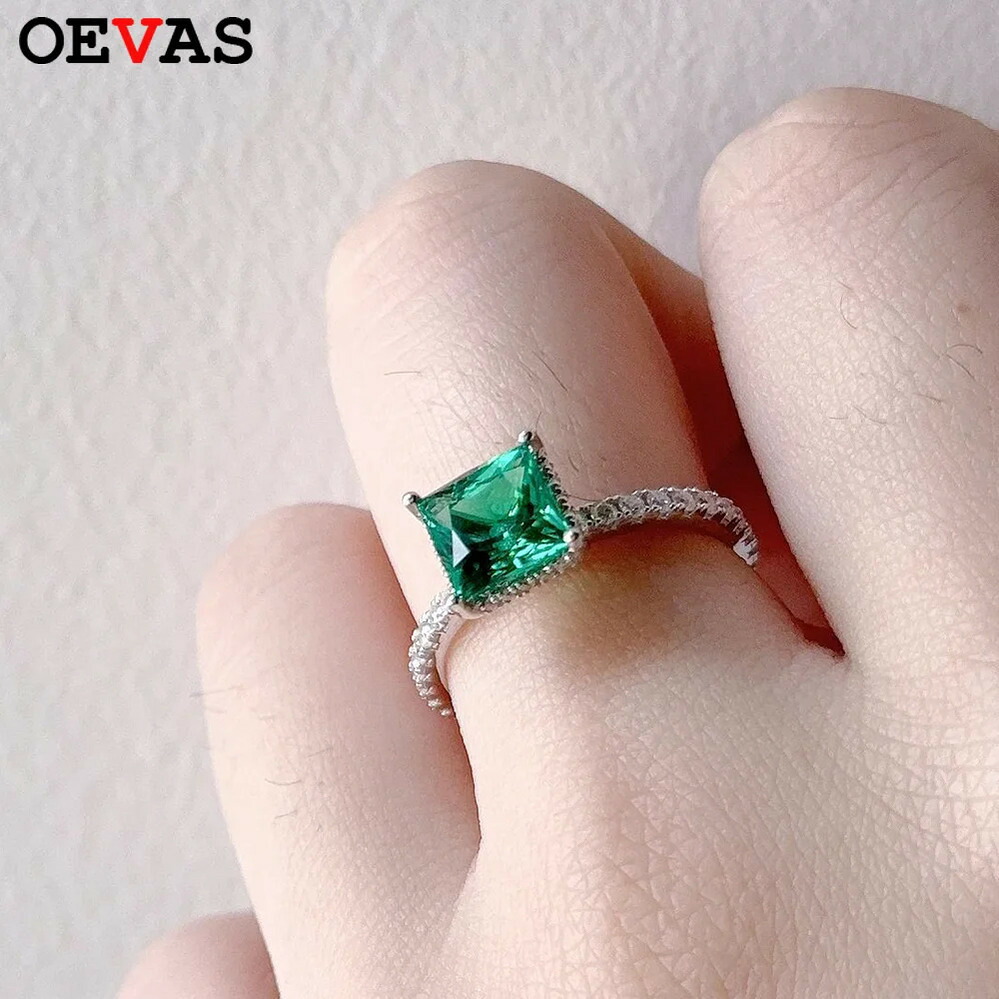 【クーポン利用で82240円】 【クーポン利用で82240円】 指輪 リング コロンビア エメラルド シルバー レディース メンズ 2ct 7mm ラボ グロー 100% S925 スターリング インレイ モイサナイト パーティ ファイン ジュエリー