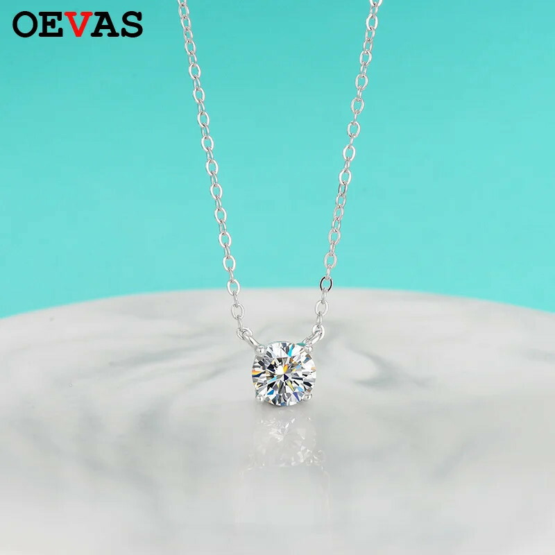 【クーポン利用で26600円】 【クーポン利用で26600円】 ペンダント ネックレス ブライダル シルバー リング レディース 1ct 3ct リアル モイサナイト GRA 100% 95 スターリング 結婚式 ウェディング パーティ ファイン ジュエリー