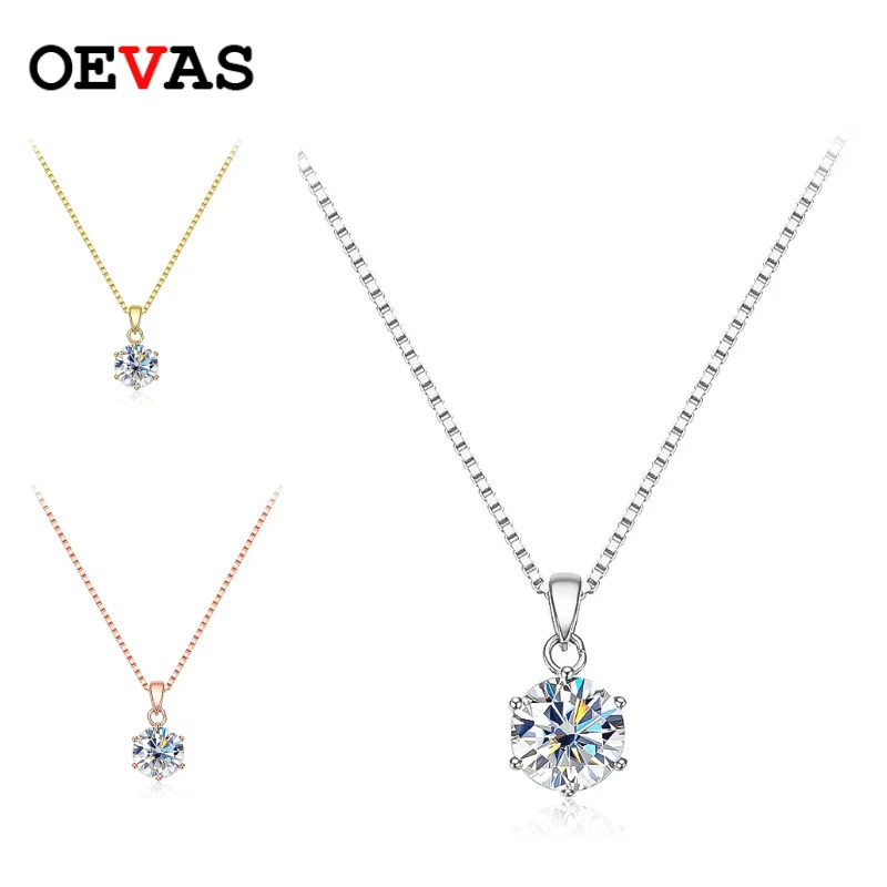 【送料無料】 】 ペンダント ネックレス ブライダル シルバー リング レディース 1 カラット リアル モイサナイト トップ 品質 925 スターリング 結婚式 ウェディング パーティ ファイン ジュエリー
