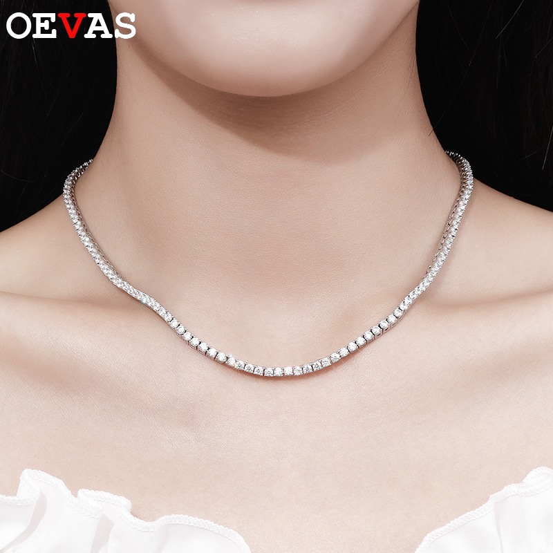 【クーポン利用で109080円】 ネックレス シルバー チェーン テニス レディース メンズ 2.5mm フル モイサナイト スポーツ GRA 100% S925 ネック パーティ ファイン ジュエリー ギフト|FineJewelrys