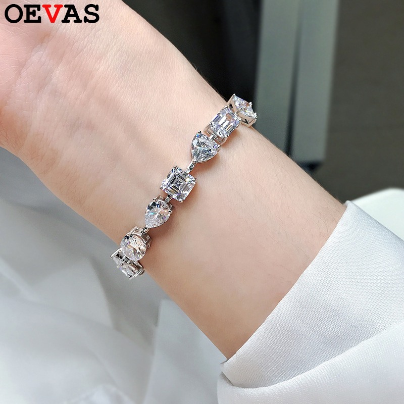 【クーポン利用で154970円】 ブレスレット ダイヤモンド シルバー リング レディース 100% 9 スターリング フル ハイ カーボン 違い 形 シェープ 輝く スパークリング 結婚式 ウェディング パーティ ファイン ジュエリー｜FineJewelrys 89,601円