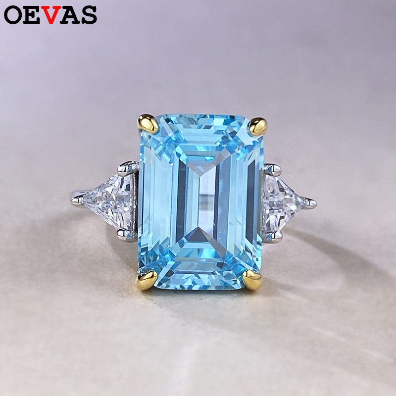 【クーポン利用で36580円】 指輪 リング ダイヤモンド シルバー レディース 100% 925 スターリング 1x14mm アクアマリン ハイ カーボン パーティ ファイン ジュエリー｜FineJewelrys