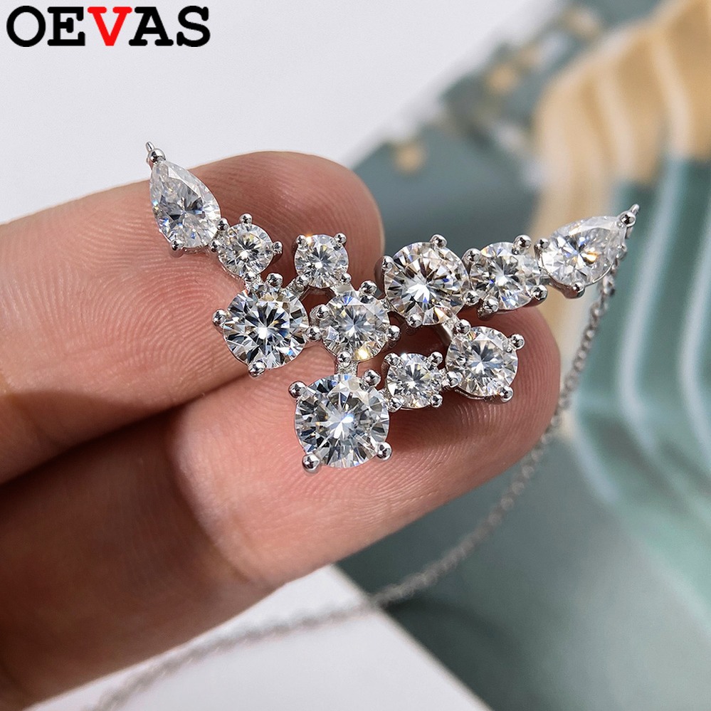 【送料無料】 ネックレス ペンダント レディース 女性 S925 シルバー ウェディング チェーン パーティー ファイン ジュエリー ダイヤモンド アクセサリー｜FineJewelrys
