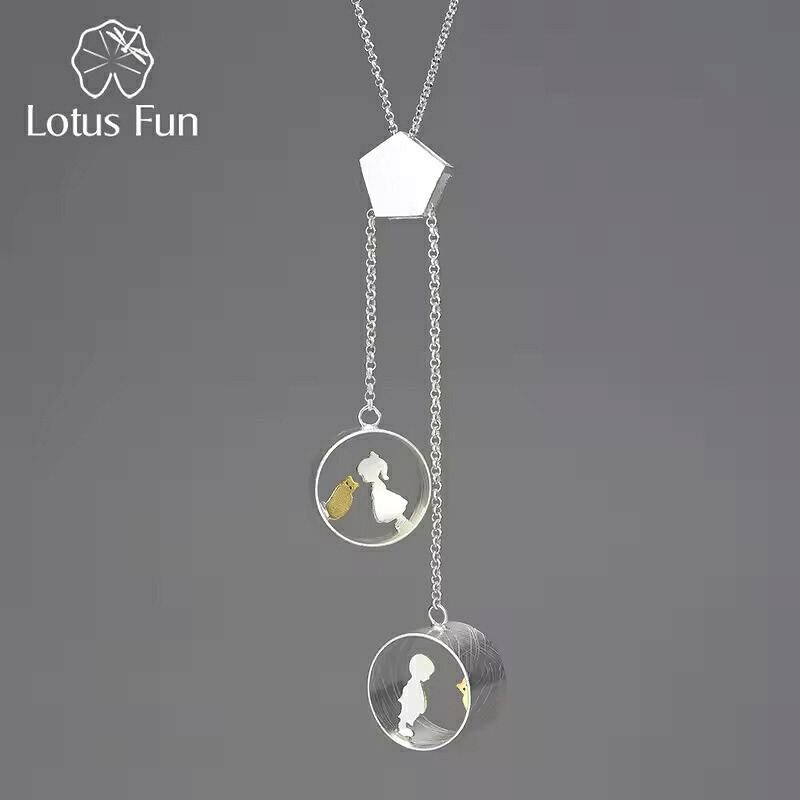 【クーポン利用で30900円】 ペンダント レディース ハンドメイド 925スターリングシルバー ジュエリー キュート 猫 ロング｜FineJewelrys