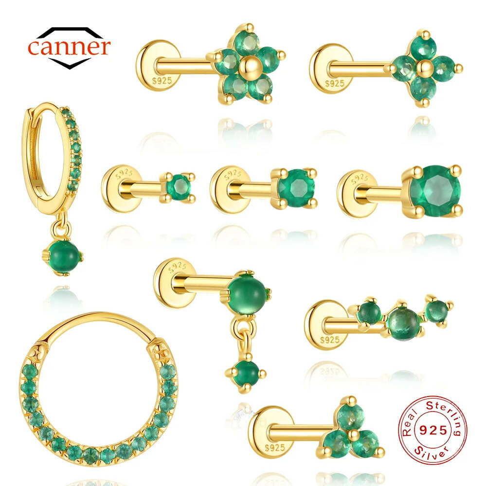 【送料無料】 ピアス 緑 グリーン 花 フラワー シルバー ラウンド リング レディース 1個 925 スターリング 2/3/4mm ナチュラル カルセドニー スタッド ギフト 新しい 4,234円