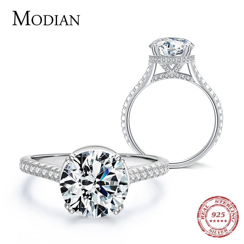 【送料無料】 】 指輪 リング シルバー ジルコニア レディース 女性 リアル 925 スターリング 絶妙 豪華 3Ct 10 ハート ジルコン 結婚式 ウェディング エンゲージメント ファイン ジュエリー 18号 16号 14号 11号 9号