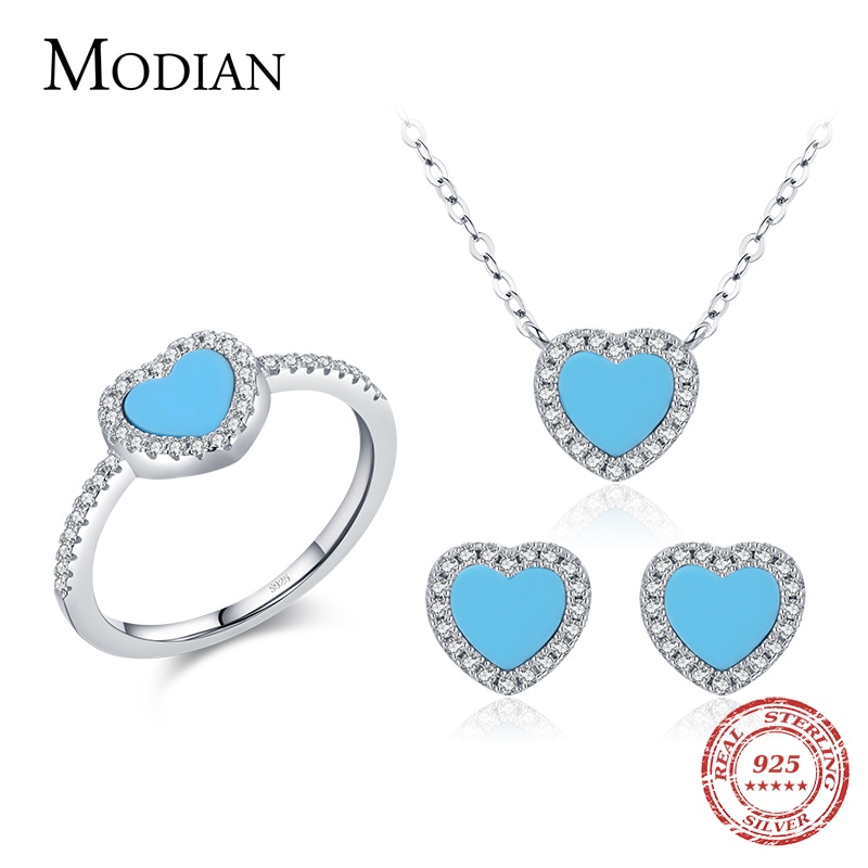 【送料無料】 】 ピアス 指輪 リング ネックレス シルバー ハート レース レディース 女性 ファッション 925 スターリング ロマンチック 形 ターコイズ セット 豪華 結婚式 ウェディング ジュエリー 16号 14号 11号 9号 18号